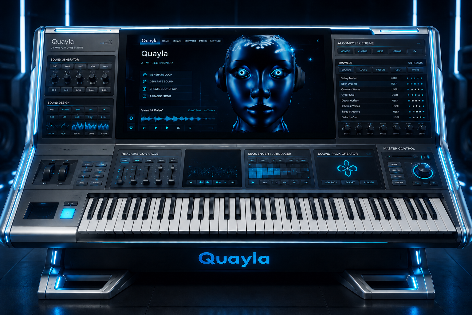 The Quayla Keyboard — AI music workstation